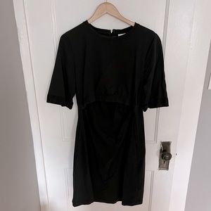 Boob design nursing dress black L